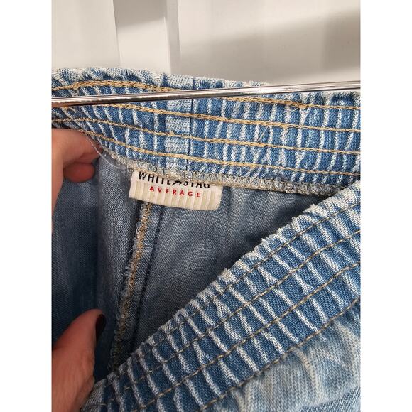 White Stag Women's Blue Elastic-Waist High-Rise Pull-On Denim Trousers Size XXL - Picture 4 of 4